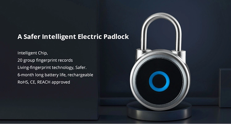 Jwm Hot Sales Mini Smart Fingerprint Luggage Padlock